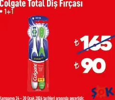 COLGATE TOTAL DİŞ FIRÇASI 2'Lİ fiyat ve kampanya bilgisi